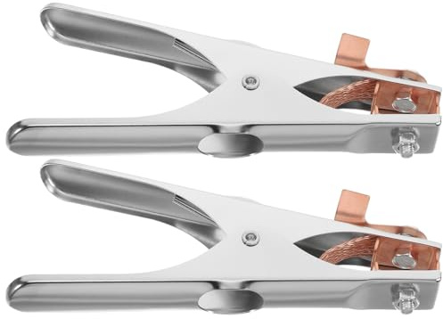 HOLIDYOYO 2 piezas Pinza de Tierra para Soldadura Metal Resistente Clip de Masa para Equipos Soldadura Seguridad Mejorada y Uso Versátil