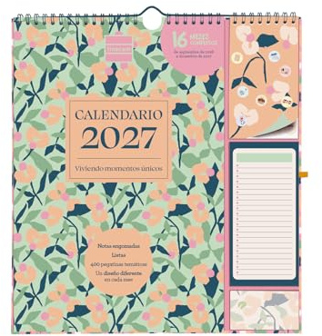 Finocam Plus Calendario 16 meses 2026 2027 Mes Vista · Vitae · Español