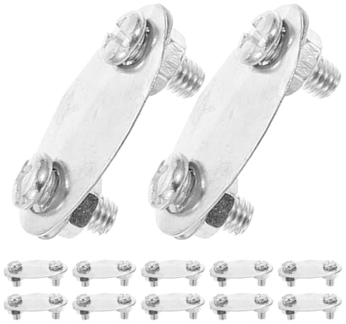 Yardwe 12 Pezzi Morsetti di Fissaggio in Metallo per Parafango Bici, Staffe di Supporto per Gamba Parafango, Clip di Montaggio Resistenti Anti-spruzzo per Ciclismo Urbano e Mountain Bike