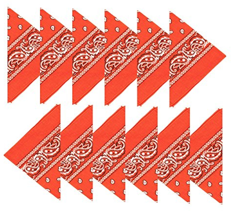 Boolavard 100% Cotton 1pcs, 6pcs or 12pcs Pack Bandanas with Original Paisley Pattern Colour of Choice Headwear/Hair