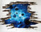 HALLOBO® Bodenaufkleber Decke Aufkleber 3D Galaxie Planet Weltraum Wandtattoo Wandsticker Wohnzimmer Schlafzimmer Kinderzimmer