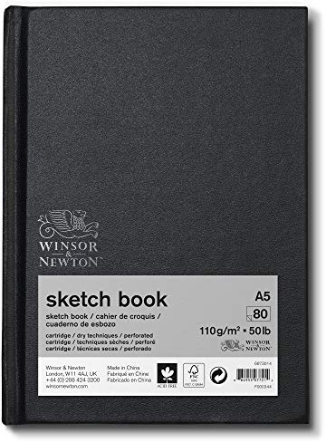 Winsor & Newton Carta Schizzo - Taccuino da Viaggio 110 g - A5-80 Fogli