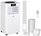 HOMCOM Air Conditioning Unit 10000 BTU, 4-in-1 Portable Air Conditioner, Dehumidifier, Cooling, Fan, Sleep Mode with Remote Control, Digital Display, 2 Speeds, 24H Timer, Window Venting Kit, 22m²