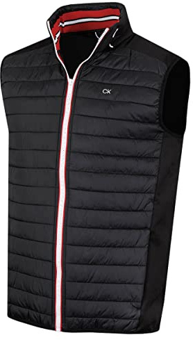 Calvin Klein Hybrid Insulate Gilet léger pour homme - Noir/Rouge - M
