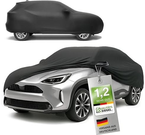 WALSER Premium skydd bil inomhus stretch plus kvalitetsvinnare mycket bra* bilskydd vinter bilgarage skydd bilpresenning vinter bilgarage skydd vinter bil presenning SUV S svart