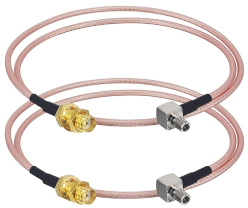 Boobrie SMA Female to TS9 Male Adapter Cable 19.68in RG316 SMA to TS9 Male 90 Degree Adapter 4G Antenna Cable for 4G LTE Antenna MiFi Router USB Modem MiFi Hotspot Dongle UMTS Mobile Broadband