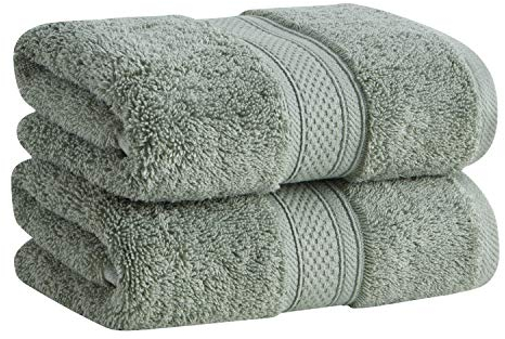 CANNON Handtücher aus 100 % Baumwolle, niedrig gedreht, 40,6 x 71,1 cm (L x B), 550 g/m², sehr saugfähig, super weich und flauschig, Jadegrün, 2 Stück