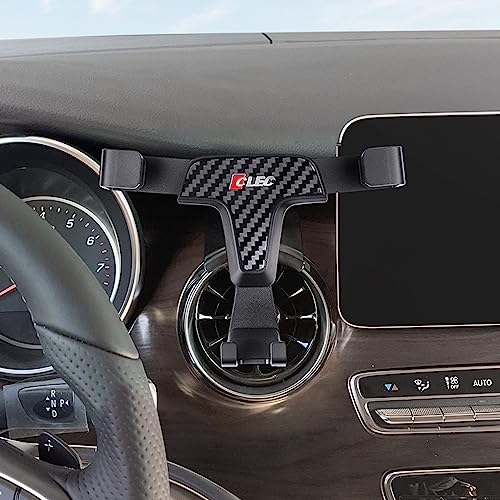 HIGH FLYING für V-Klasse 2015-2023 Handyhalterung Handyhalter Auto Lüftung KFZ Halterung, Nur für den vertikalen Gebrauch (Kohlefaserkorn)