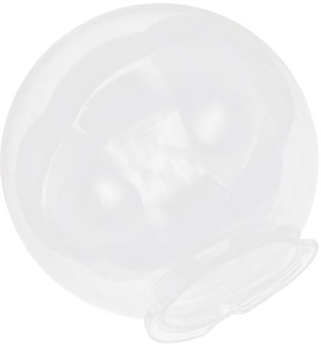 DOITOOL Klarer Kunststoff-Lampenpfosten Mit Passendem Hals Runder Lichtglobus Pfostenlampe Außenleuchte Für Gartenleuchte Im Freien 20 Cm