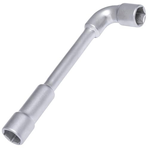 Aerzetix - C68495 - Chiave a pipa aperta 17mm a 6 lati 188x50x24mm - accessorio auto serraggio allentamento assemblaggio - colore argento