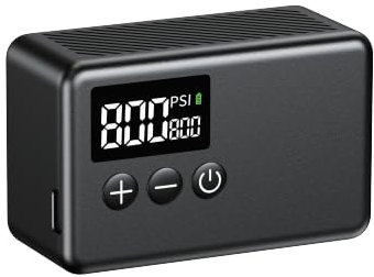 GPUTEK Fahrradpumpe Elektrisch, Fahrradzubehör 120 PSI kabellose Fahrradpumpe mit Druckmesser, Auto-Off und LED-Licht. für E-Bikes, Mountainbikes, City und Rennräder mit Presta und Schrader Ventilen