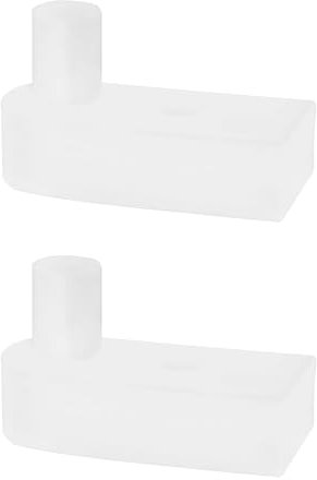 LT Easiyl 2Pcs Bifold Shower Door Hinge Pivot 7.5mm PE Bathroom Door Hinge Shaft for Bathroom Balcony Free Swinging Glass Door 32x14x19mm White