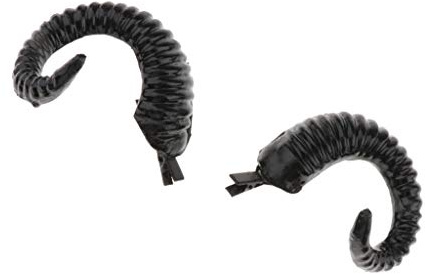 Courtieyeardceastea Serre-tête cornes de bélier avec oreilles de faune de mouton et chèvre