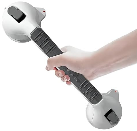 Joey&Viggy Single Heavy Duty Suction Grab Rail for Bathroom, Grab Handle, Grab Bar, Shower Grab Rails for Elderly, Bath Handles, Hand Rails for Elderly, Suction Shower Handle