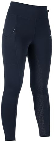 HKM Kinder Cosy II Style Silikon-Vollbesatz Reitleggings, Dunkelblau, 146/152