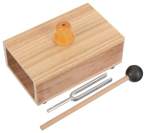SHERCHPRY Set Diapason 512hz per Terapia del Suono e Yoga con Martello, Scatola di Risonanza in Legno e Acciaio, per Meditazione e Sperimenti Acustici