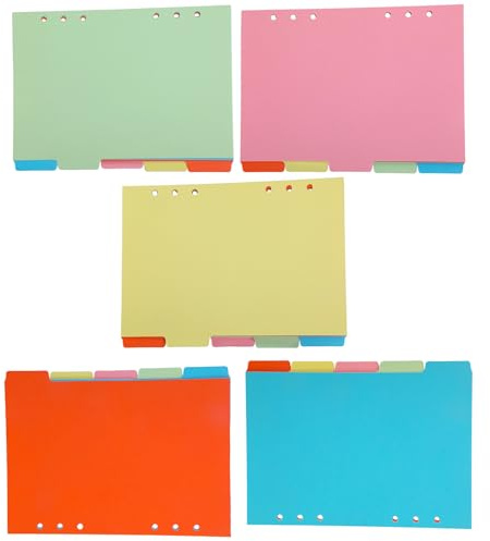 Colorful Planner Dividers Thick ABS Sheets Easy Category Separation Ideal for Office School Supplies ABS Page