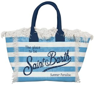 Saint Barth Mc2 Donna Borsa A Mano VANI001-Lig Cotone Blu Chiaro Taglia Unica