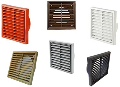 4 5 6 Fixed Wall Ceiling Grille Bathroom Kitchen Shower Extractor Fan (6 150mm, White)