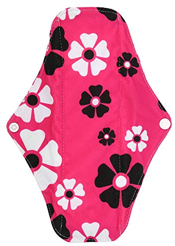 Waschbare Wiederverwendbare Damenbinden Bambusfaser Ökologische Menstruationsunterlagen 25cm 5 Stück Ultra Sauber Bequem Hypoallergen Atmungsaktiv