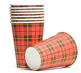 Commerline Lot de 2500 Gobelets à Café à Emporter - Tasses en Carton Jetables pour Café/Thé - Gobelets en Papier Dur