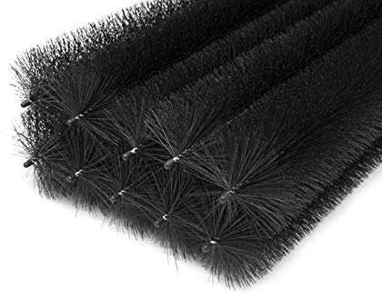 Forega - Spazzola per grondaia 120 cm, Ø 12 cm, (25m) | Resistente ai raggi UV | Protezione fogliare | Protezione contro le martore, grondaia | Installazione semplice | protezione del pannello solare