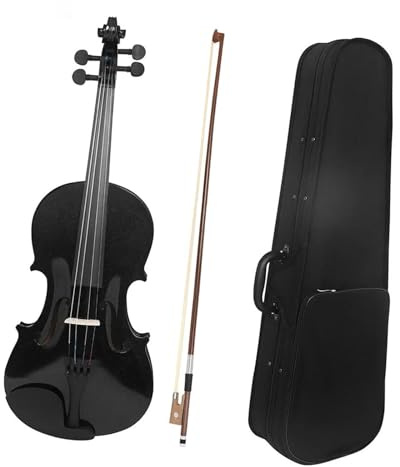 Violino Set Di Violino In Legno Massello Nero Con Custodia In Tessuto Arco Violino Professionale Per Strumenti A Corde Per Esercitarsi