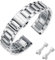 Nixiamy Uhrenarmband Metall Edelstahlarmband 14mm 16mm 18mm 19mm 20mm 21mm 22mm 24mm Edelstahl Gebürstet Armband Smartwatch klassisches Universal Ersatzarmband für Damen Herren
