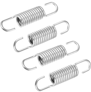 Motoforti 4pcs 6cm Length Silver Tone Motorcycle Brake Pedal Return Spring Long-lasting