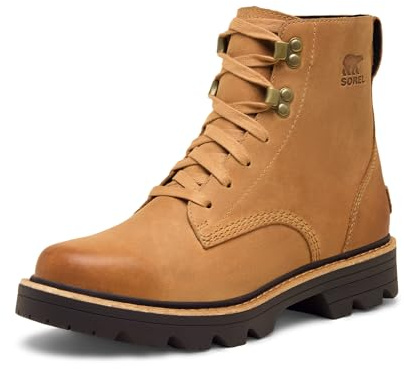 Sorel Women's Revel RD Boot Lace Waterproof, Tawny Buff/Blackened Brown, 10