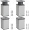 KINDPMA 4 Stück 8cm Möbelfüße Höhenverstellbar Möbelbeine Eckig Aluminiumlegierung Ersatz Füße für DIY Möbel Tischbeine Schreibtischbeine Schrankbeine Schrankfüße Sofafuß für Bett Sofa Tisch