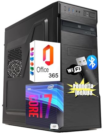 Betashop PC Fisso Desktop NUOVO • Cpu intel core i7-9700 • 16GB RAM DDR4 • 512GB SSD • Windows 11 Pro • WiFi • Office 365 • Pronto All'Uso • USB 3.0 • wifi • Bluetooth • Professionale per Ufficio