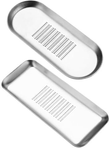 WRITWAA Rallador de Jengibre de Acero Inoxidable 2 Piezas, Rallador Manual para Ajo y Verduras, Herramienta de Cocina Portátil para Moler Alimentos Pequeños, Adecuado para Uso Doméstico