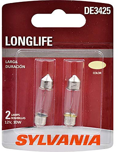 SYLVANIA - DE3425 Long Life Miniature - Bulb, Ideal for Interior Lighting - Map, Dome and License Plate (Contains 2 Bulbs)
