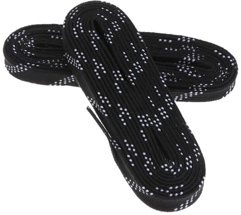 VOSAREA 1 Paire de Lacets cirés pour Patins de Hockey et Hockey sur Glace - Protection Contre Le Gel - pour Patins à roulettes de Hockey - Noir 96 Pouces