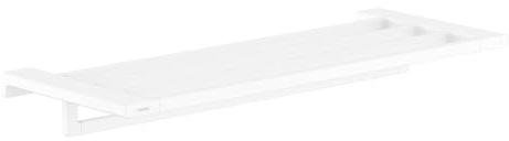 hansgrohe AddStoris Toallero de baño con repisa, blanco mate, 41751700