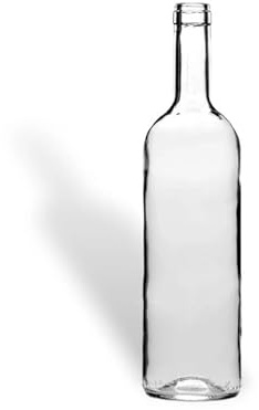 Vigo Presses 750ml Bordeaux Style Wine Bottles - Clear Glass Bottles Ideal for Storing Homemade Wine - Pack of 24