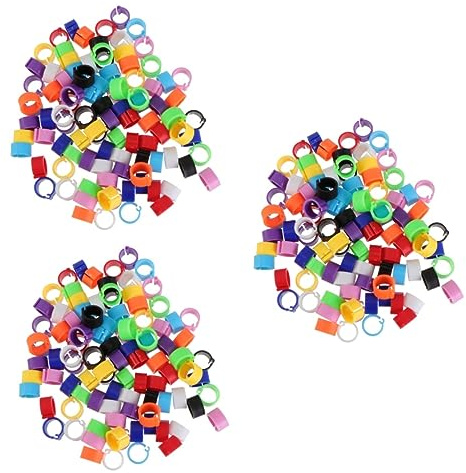 Yardwe 300 Pcs para periquitos australianos 4mm Bird Toy Stacking Toy Plastic Tags chew Toys Chicken Toy Pigeon Identification Rings Bird Identification Rings Pigeons Foot Rings