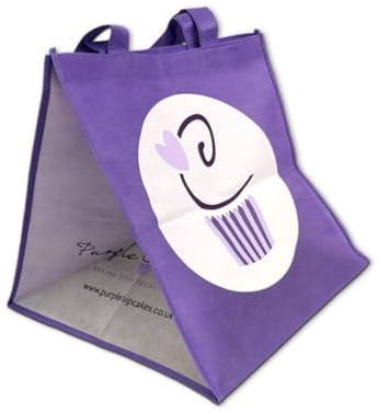 Purple Cupcakes Bolsa de transporte para tartas y cupcakes con base, ideal para llevar pasteles de 12 pulgadas o 4 cajas de 12 cupcakes