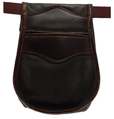 Una Bolsa de ojeo-Bolsa portacartuchos en Cuero, para Llevar en el cinturón