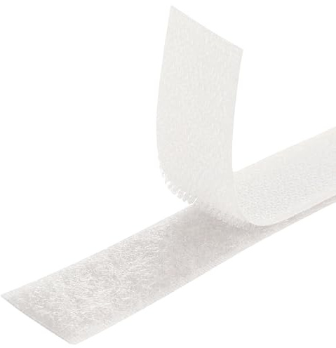 MARARDI Bande Auto-Agrippante [Blanc] Ruban à Coudre Double Face [0,5 Mètres x 30 mm] Hook and Loop [NON ADHÉSIF] Extra Solide et Résistante pour la Couture l'Habillement l'Artisanat le Bricolage