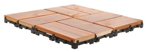 BESTonZON Tegole in Plastica Piastrelle Del Balcone Piastrelle in Legno Per Esterni Rivestimento Del Pavimento Del Patio Piastrelle Per Terrazze Cucitura Di Legno Calcestruzzo
