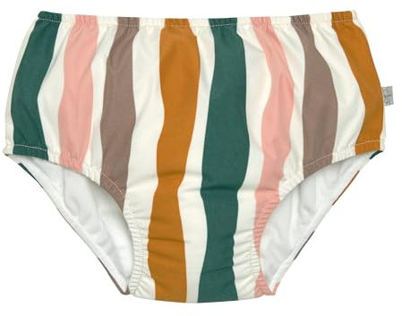 LÄSSIG Baby-und Kleinkind-Schwimmwindel Badewindel Badehose mit Windel mit UV-Schutz Waves pink/nature 13-18 Monate