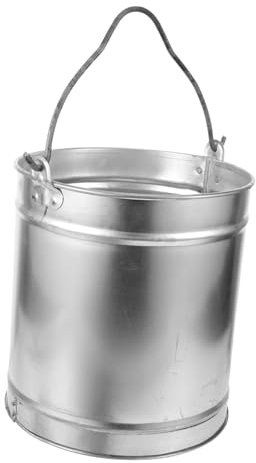 ibasenice Cubo De Cenizas para De Metal Balde para Recoger Cenizas para Uso Interior y Exterior Asa para Facilitar El Transporte y Limpieza