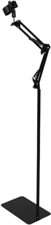 WRITWAA Support Sèche-cheveux Mains Pliable sur Pied Réglable en Hauteur Rotatif avec Pince pour Salle de Bain Salon Coiffure Usage Domestique Polyvalent