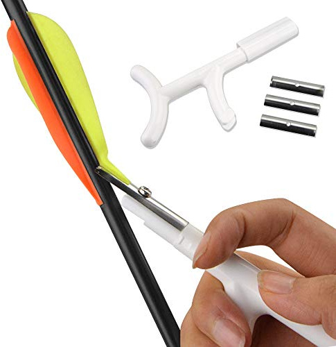 SHARROW Archery Arrow Feather Stripper Removing Fletching Stripping Tool Removal Flethes Accessory (White)