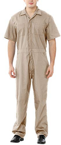 Top Tie Tuta da meccanico uomo a manica corta, Tuta da lavoro di dimensioni regolari Salopette da lavoro uomo Tuta Da lavoro Multitasche