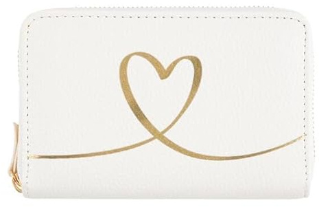 DRAEGER Paris 1886 Damen Geldbörse Gold Blätter Türkis 15 x 2,5 x 9,5 cm, weiß, 15 x 2,5 x 9,5 cm