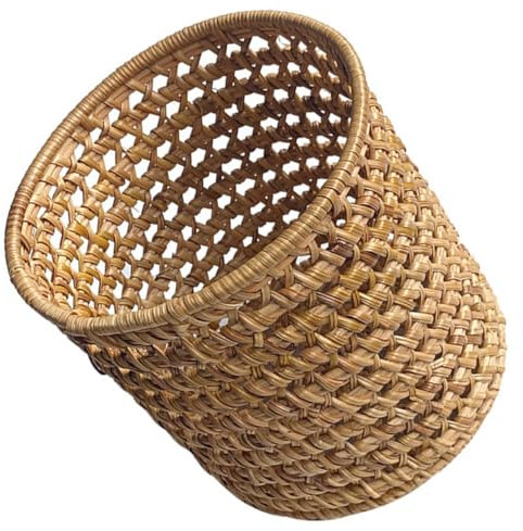 Cabilock Eleganter Bleistifthalter Aus Gewebtem Rattan Platzsparender Schreibwarenbehälter Für Das Homeoffice Eimer Für Make-up-pinsel