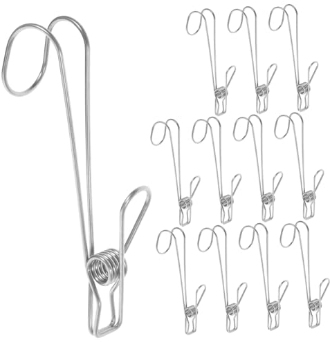 MAGICLULU Set Di 12 Mollette Per Calzini in Acciaio Inossidabile Resistenti Allacqua Per Indumenti Accessori Per La Casa Versatili Mollette Per Calzini Per Cucina Bagno Ufficio Dormitorio